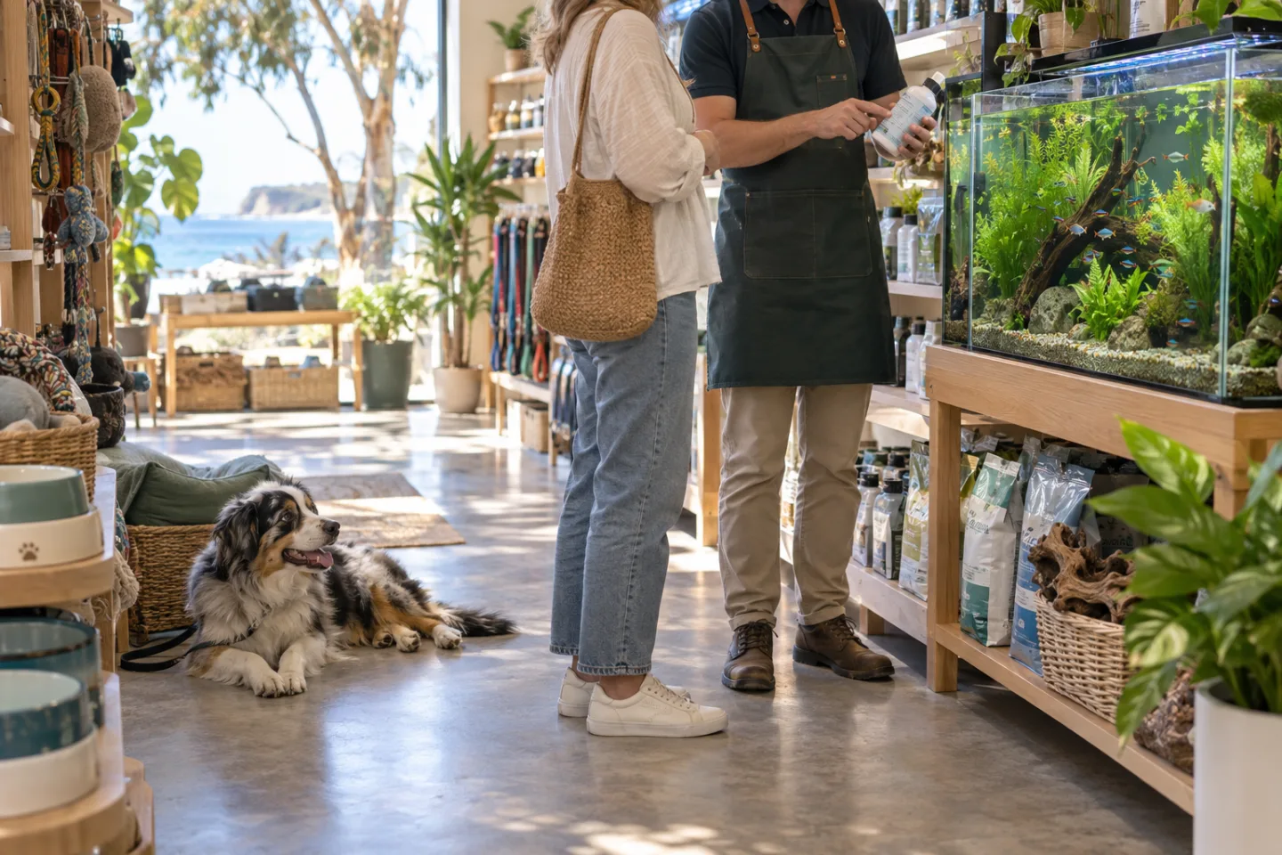 Pet-care advice in a welcoming coastal Australian store