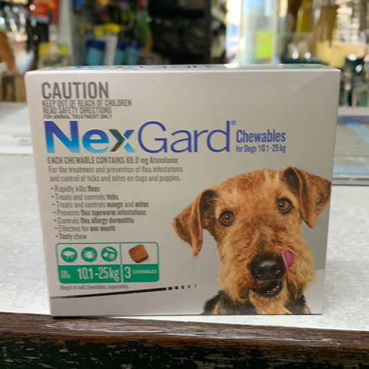 Nexgard 10.1-25kg 3 pack